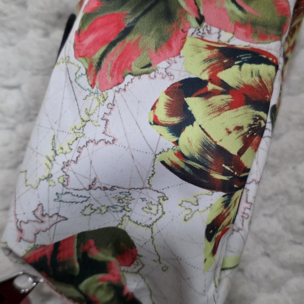 Temperley London Floral Print Bag with Red and Green Accents